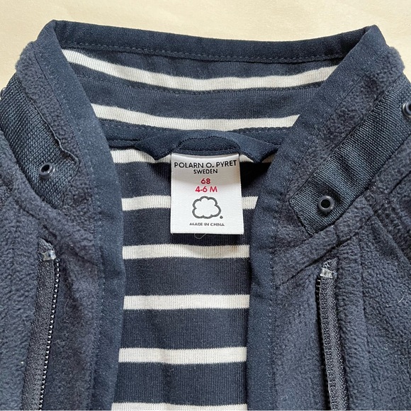 Polarn O. Pyret Eco Wind Fleece Bunting: Size 4-6M (68 cm): Navy - Picture 5 of 9